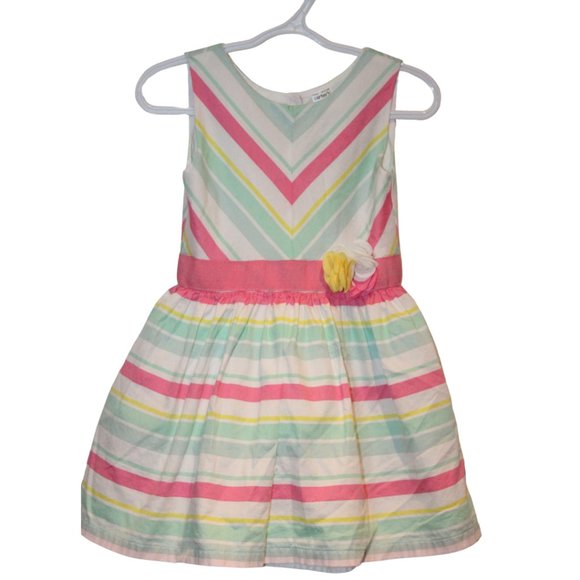 2/$20 🏷 Carters Striped Spring Dress Size 3 - Picture 1 of 3